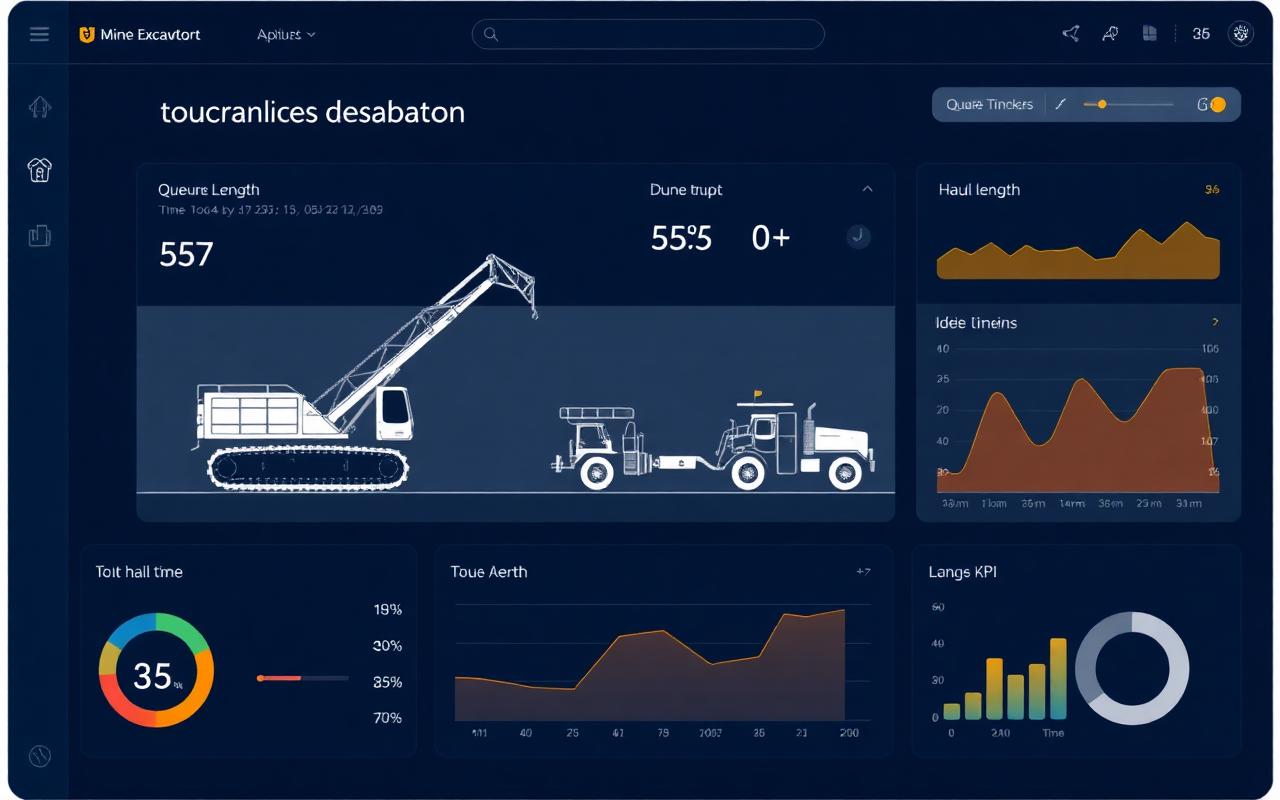 Queue Lengths at Excavators illustration