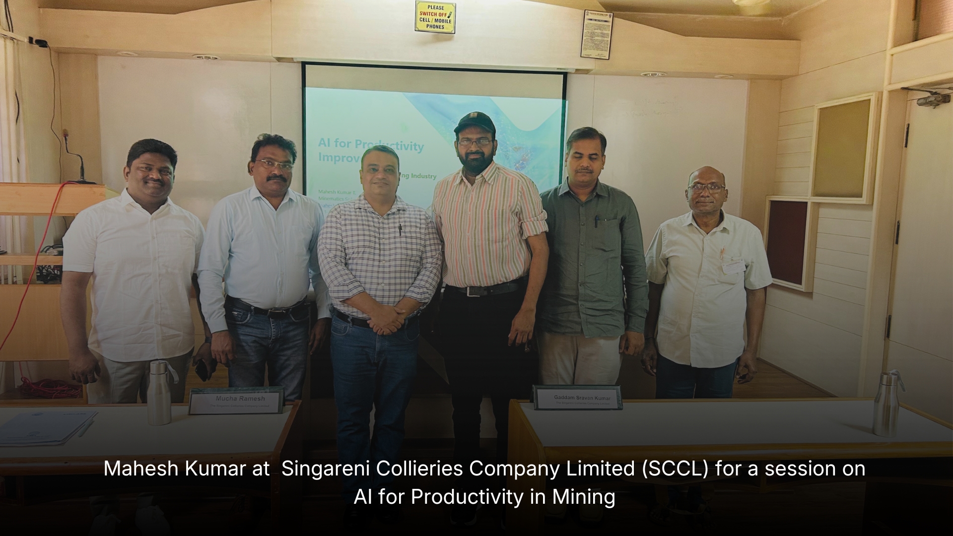 Session on AI for Productivity in Mining at SCCL